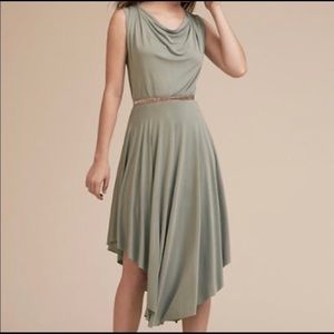 BHLDN Dress  Stretch very soft heavier weight handkerchief skirt sage green 0